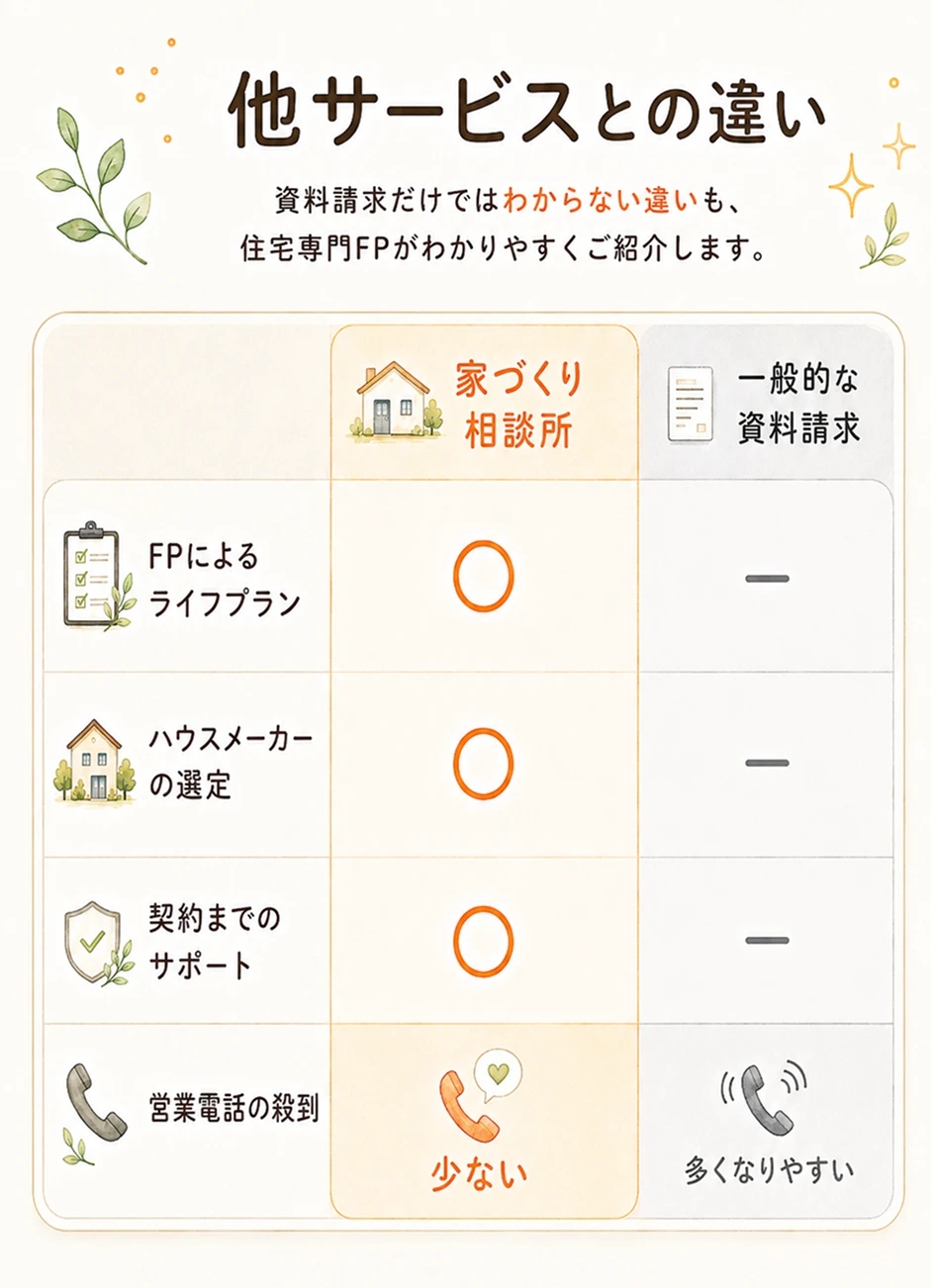 他サービスとの違い